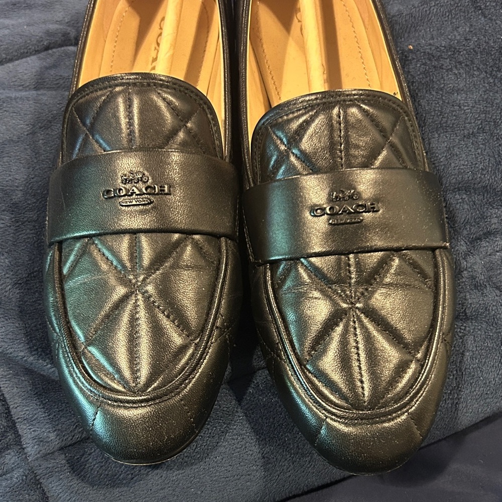 Coach Black Leather Loafers
